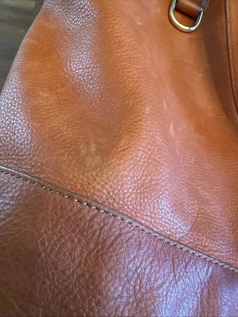 J. Crew Leather Tote in Warm Cognac